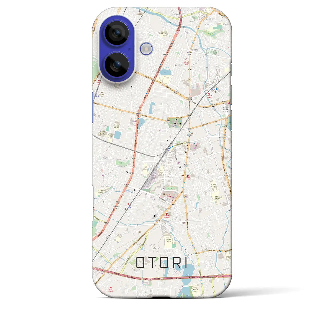 【鳳(大阪府)】地図柄iPhoneケース(バックカバータイプ)ナチュラル・iPhone 16 Pro Max 用