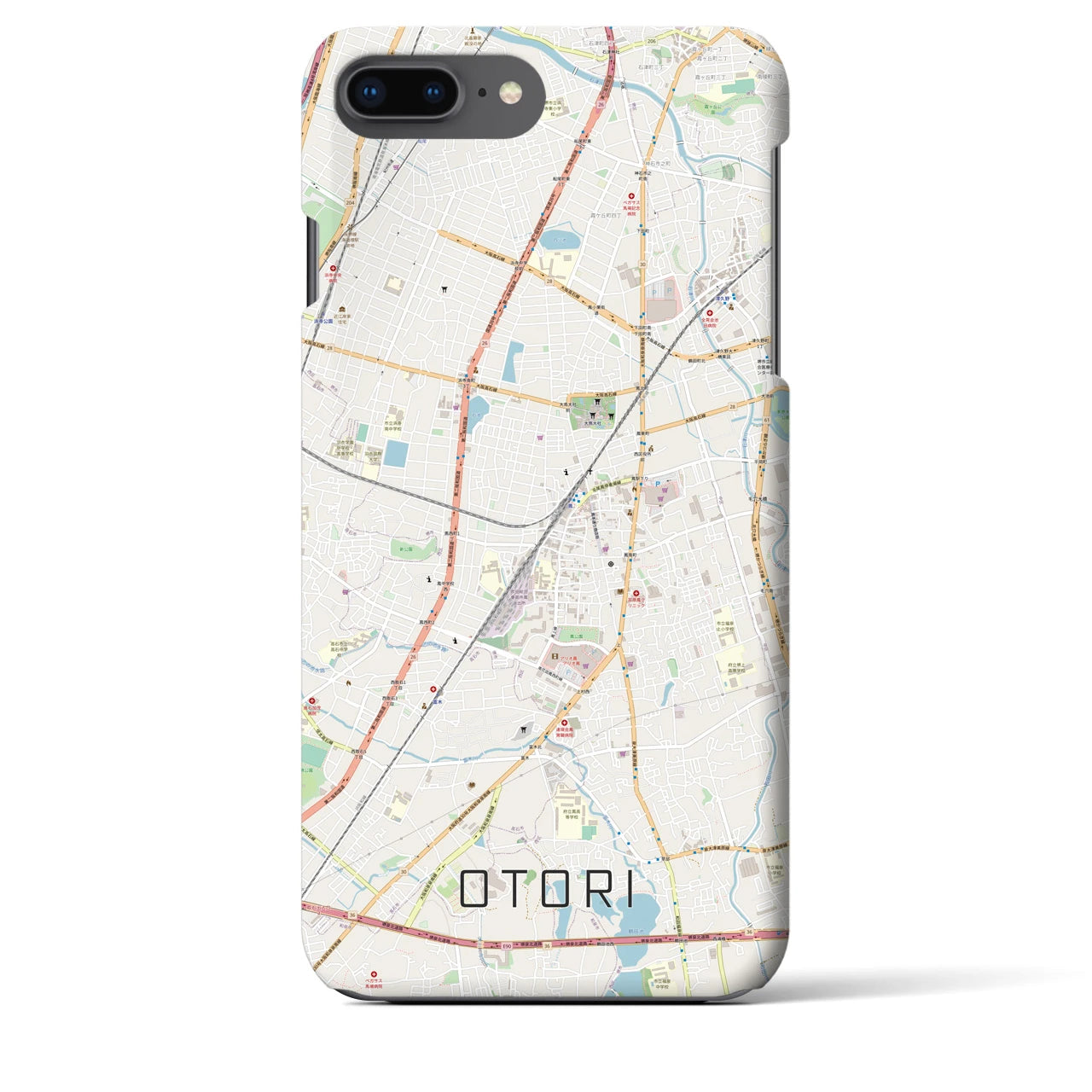 【鳳(大阪府)】地図柄iPhoneケース(バックカバータイプ)