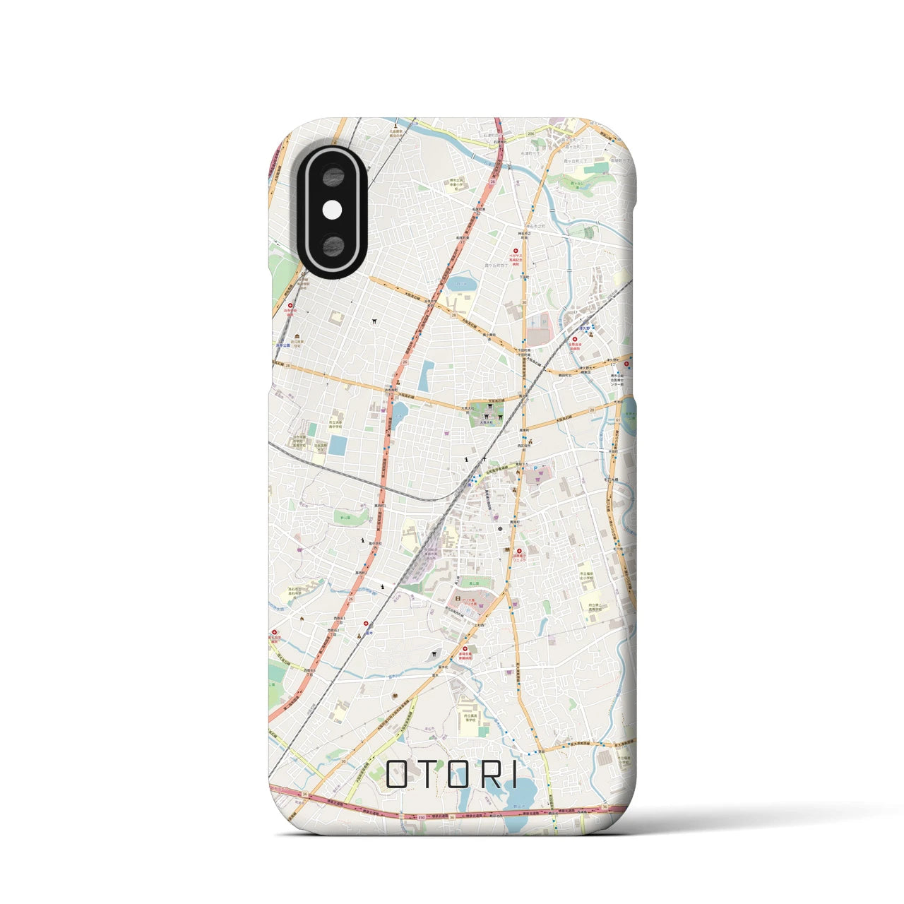 【鳳(大阪府)】地図柄iPhoneケース(バックカバータイプ)