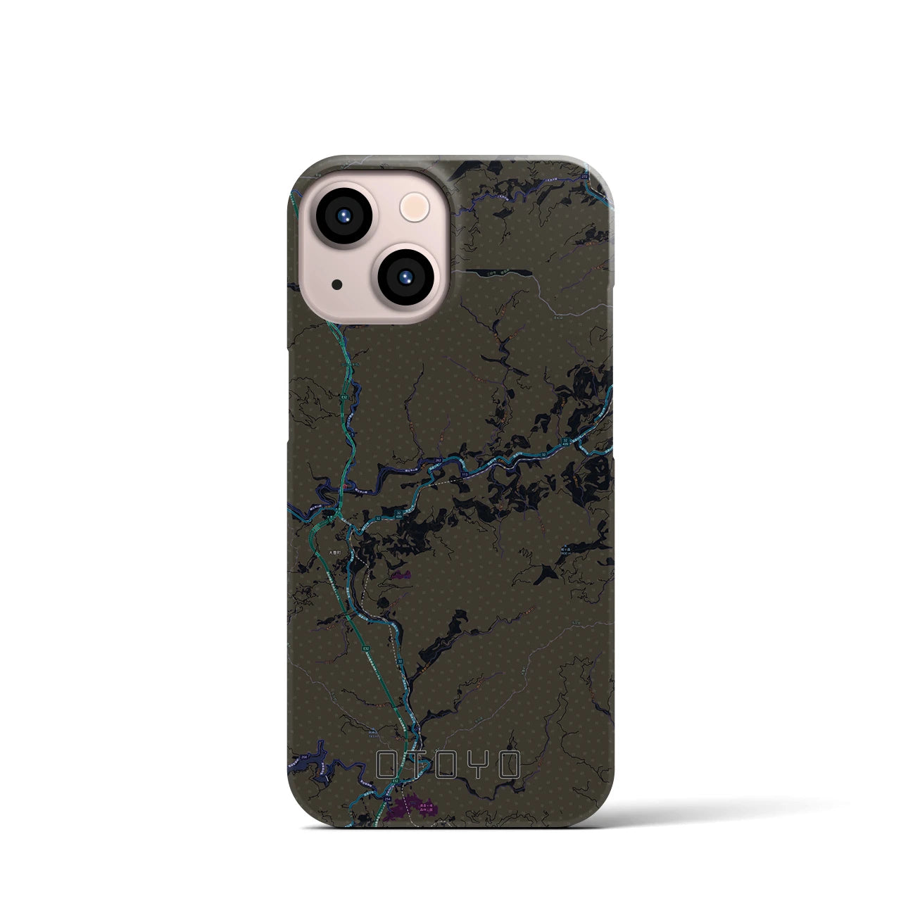 【大豊(高知県)】地図柄iPhoneケース(バックカバータイプ)