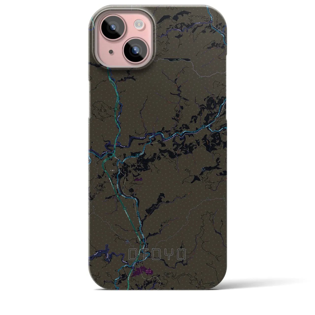 【大豊(高知県)】地図柄iPhoneケース(バックカバータイプ)