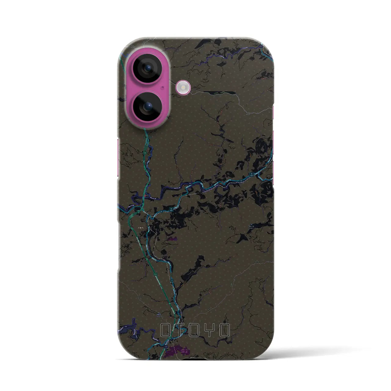 【大豊(高知県)】地図柄iPhoneケース(バックカバータイプ)