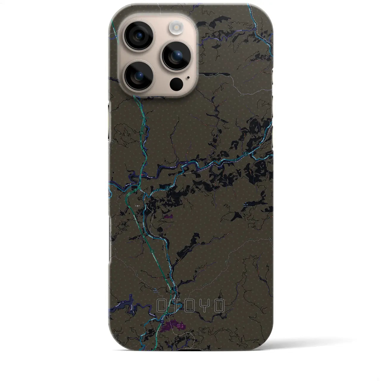 【大豊(高知県)】地図柄iPhoneケース(バックカバータイプ)