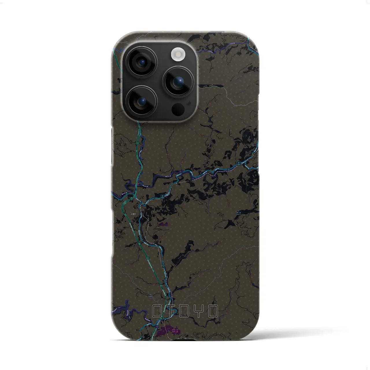 【大豊(高知県)】地図柄iPhoneケース(バックカバータイプ)