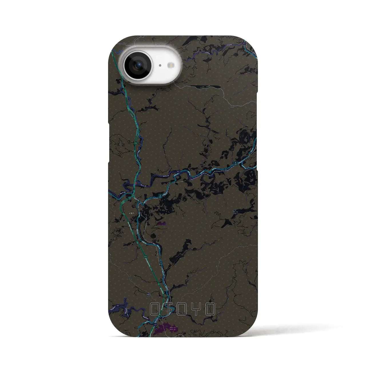 【大豊(高知県)】地図柄iPhoneケース(バックカバータイプ)