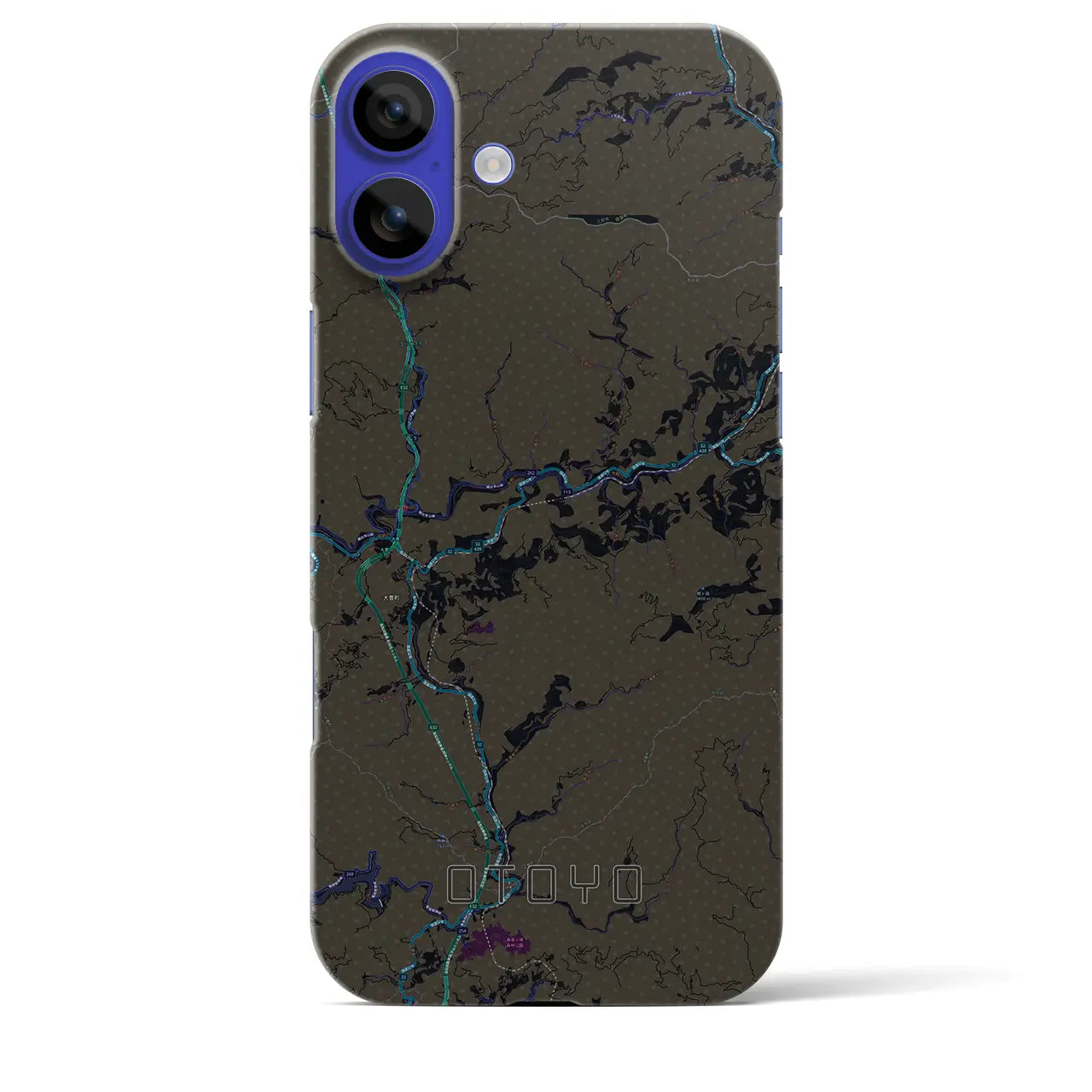 【大豊(高知県)】地図柄iPhoneケース(バックカバータイプ)