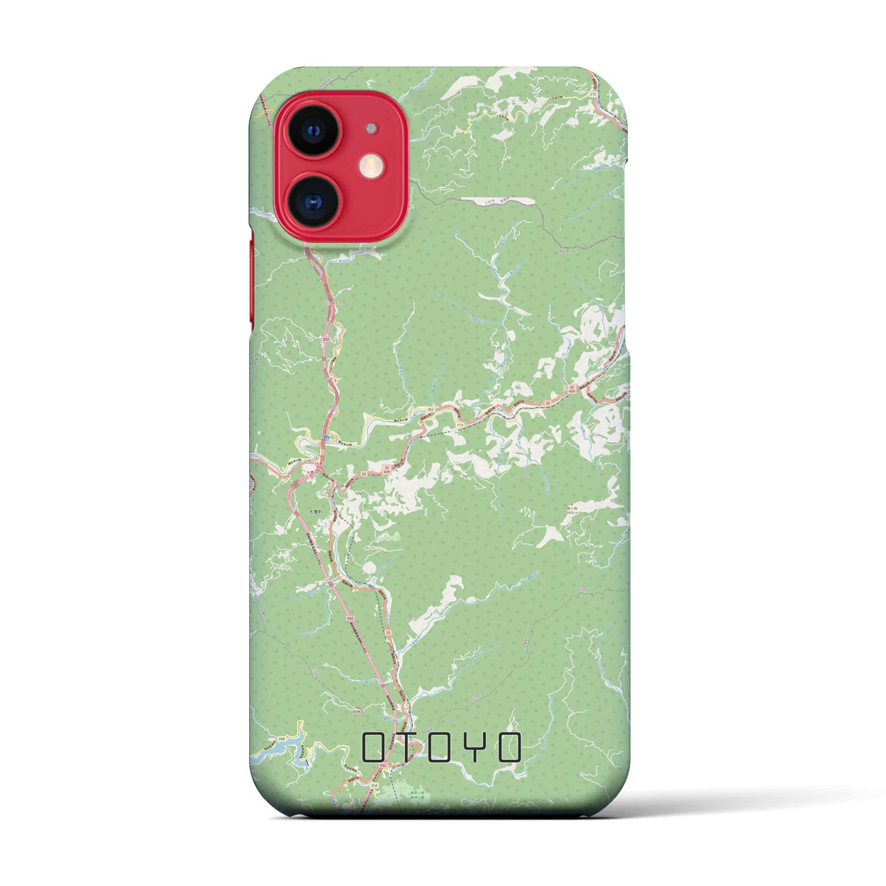 【大豊(高知県)】地図柄iPhoneケース(バックカバータイプ)