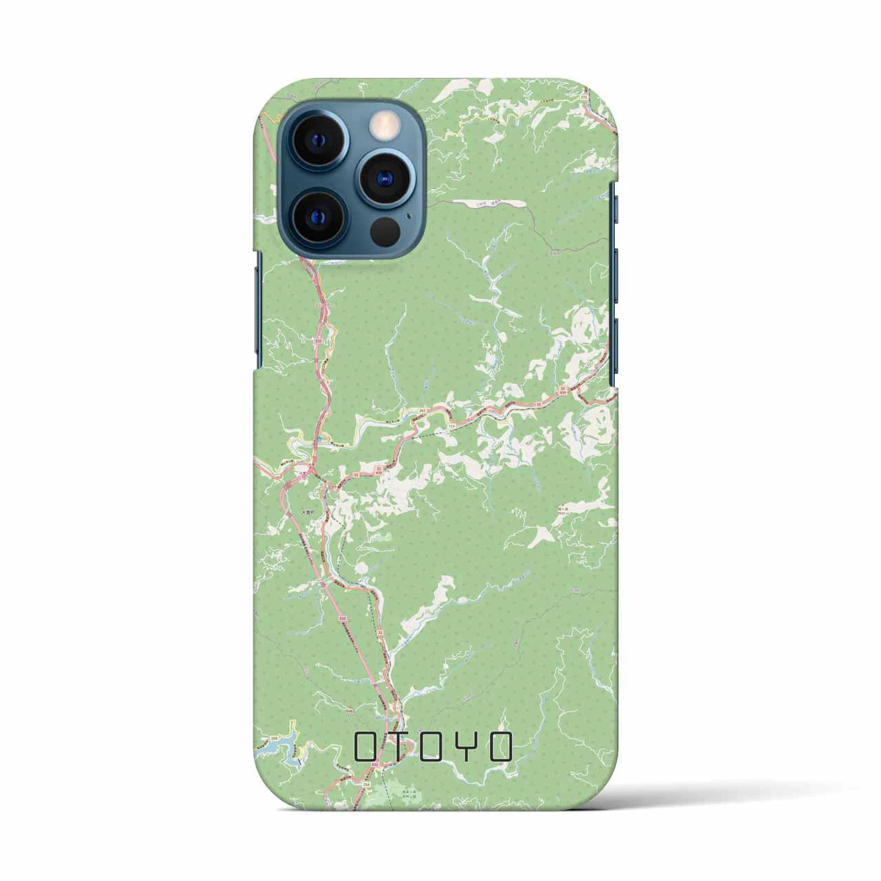 【大豊(高知県)】地図柄iPhoneケース(バックカバータイプ)