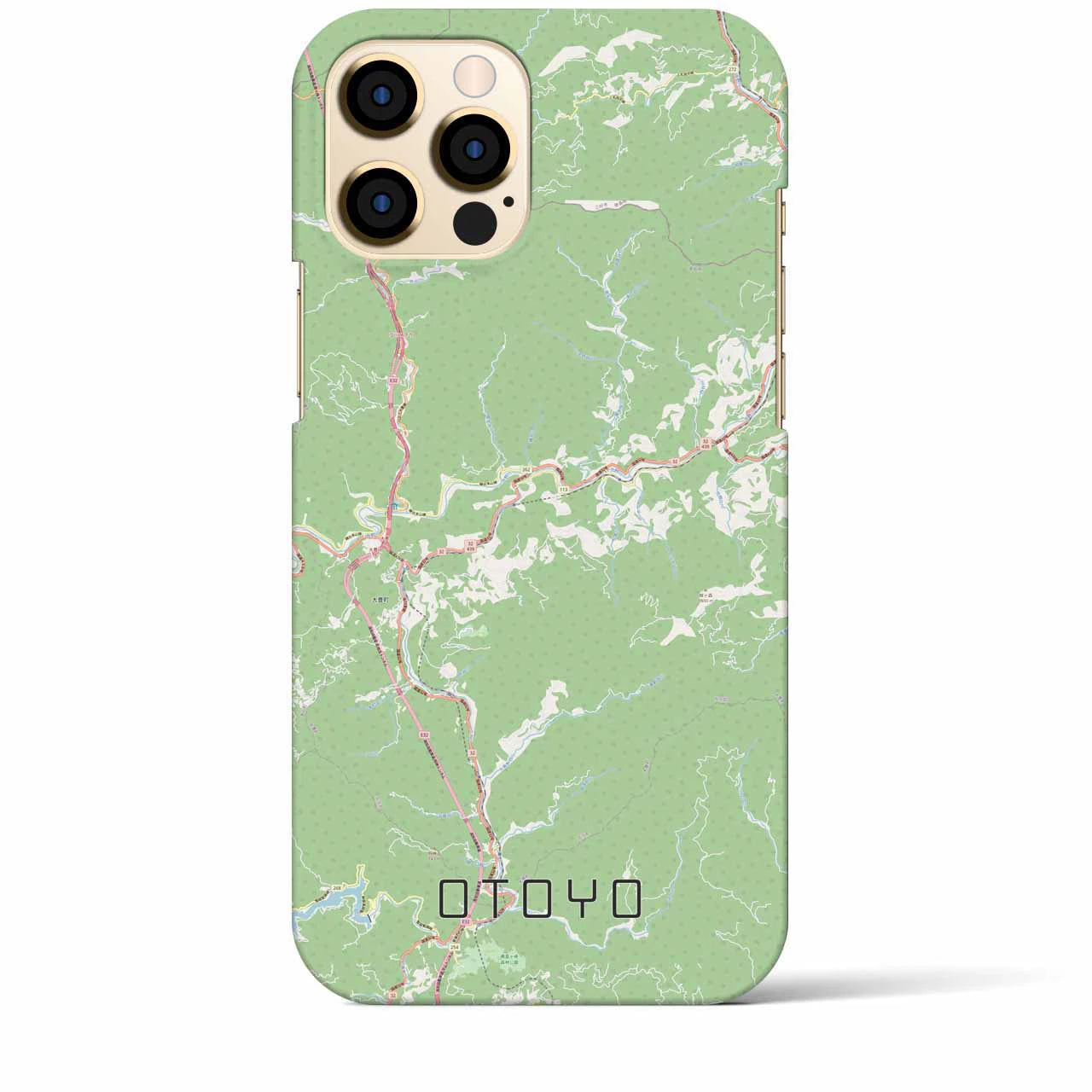 【大豊(高知県)】地図柄iPhoneケース(バックカバータイプ)