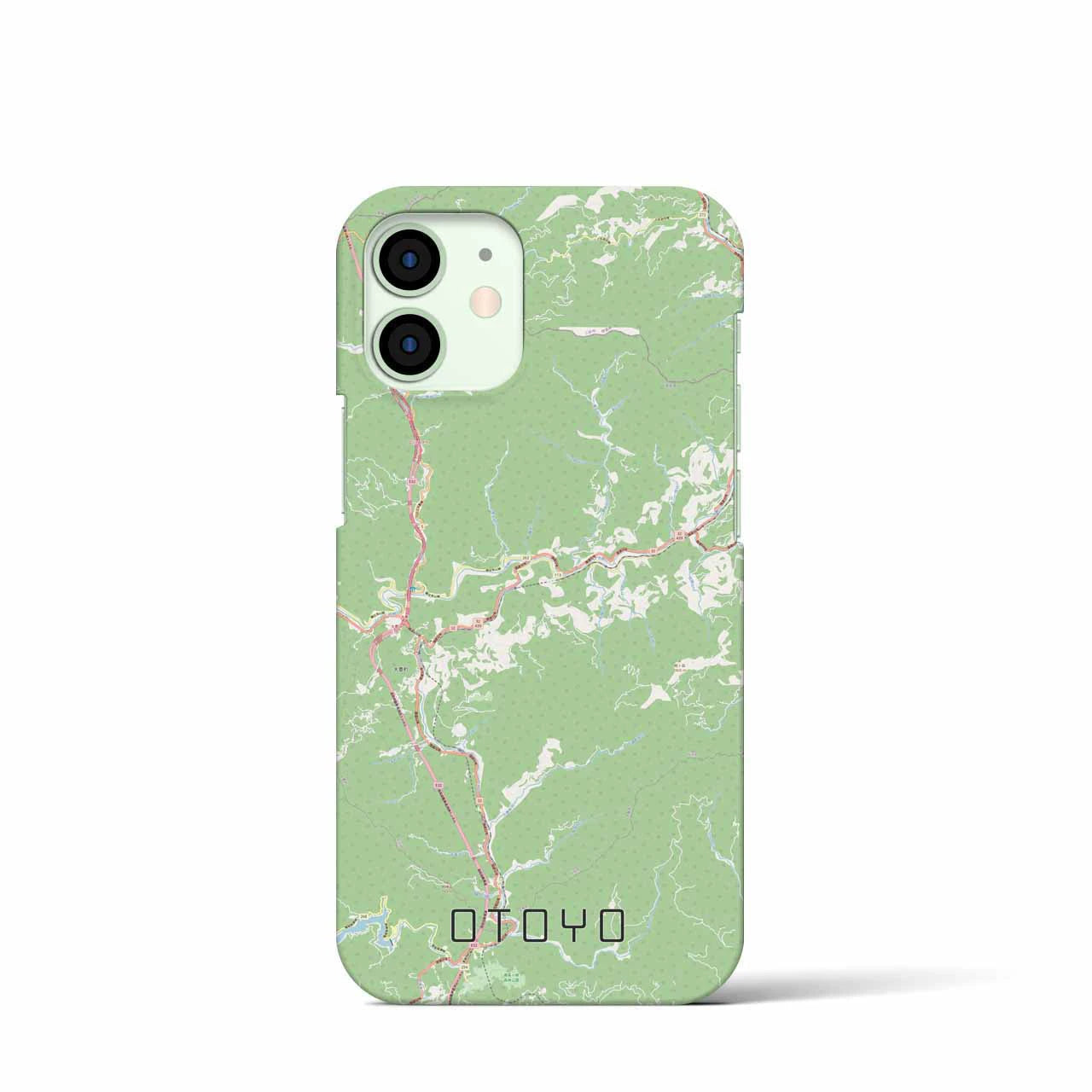【大豊(高知県)】地図柄iPhoneケース(バックカバータイプ)