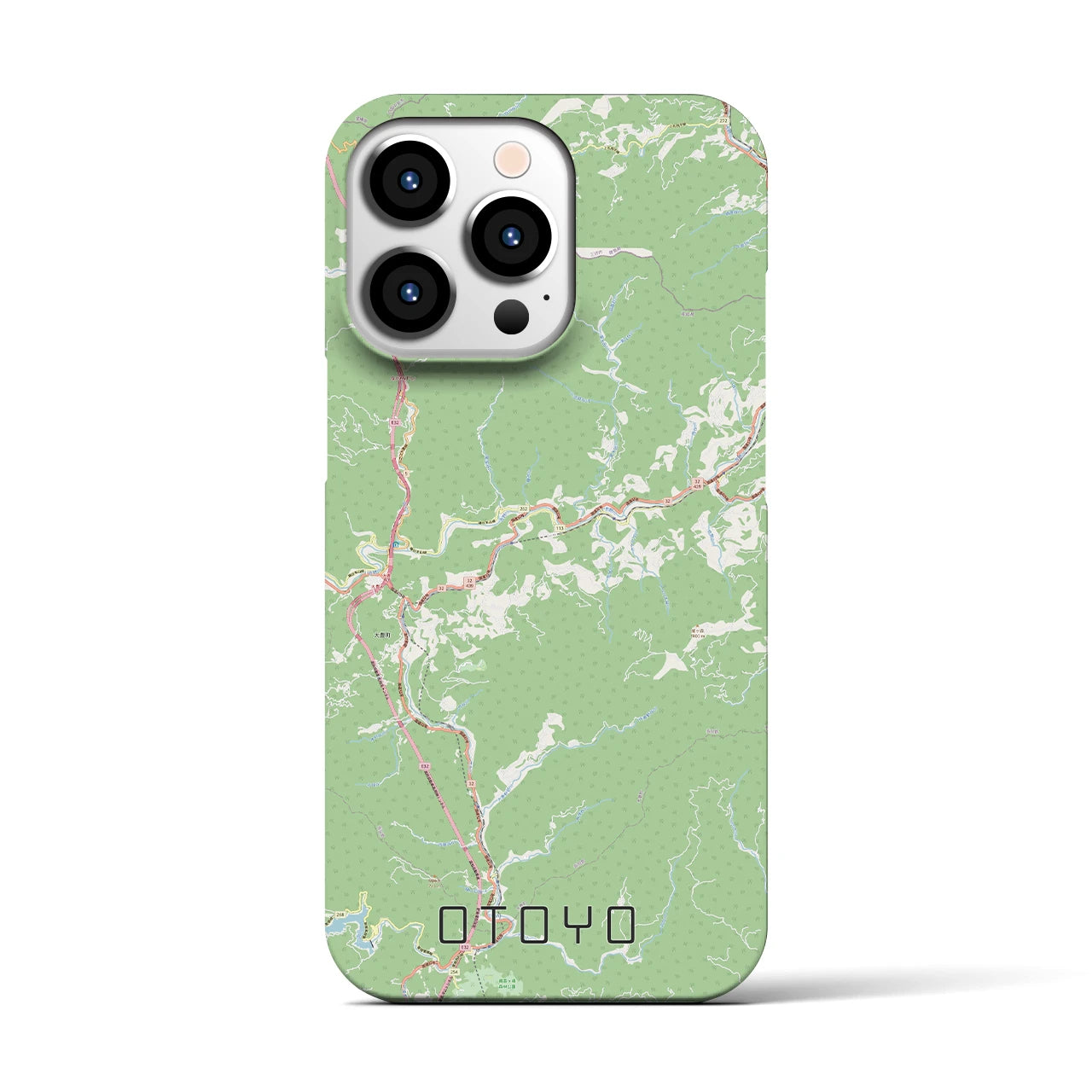【大豊(高知県)】地図柄iPhoneケース(バックカバータイプ)
