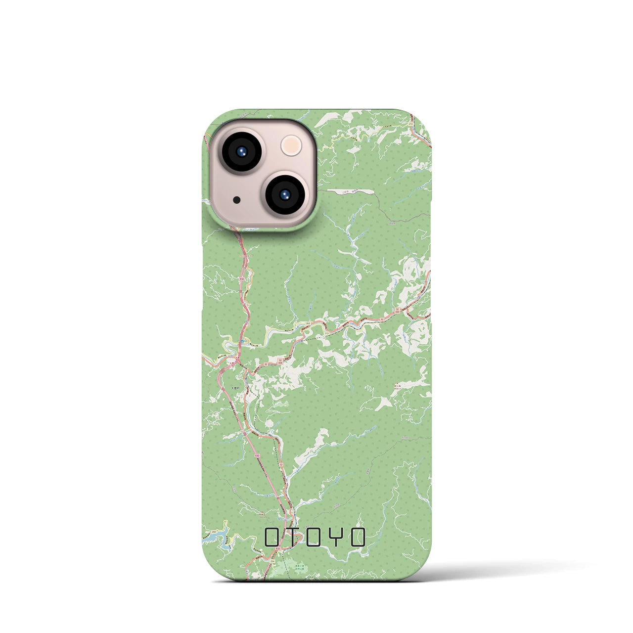 【大豊(高知県)】地図柄iPhoneケース(バックカバータイプ)