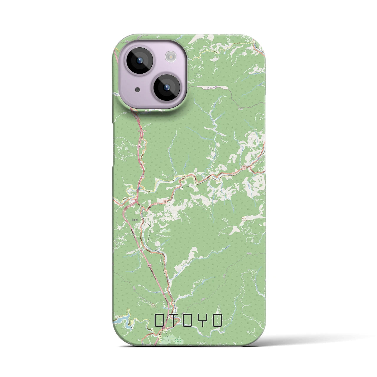 【大豊(高知県)】地図柄iPhoneケース(バックカバータイプ)