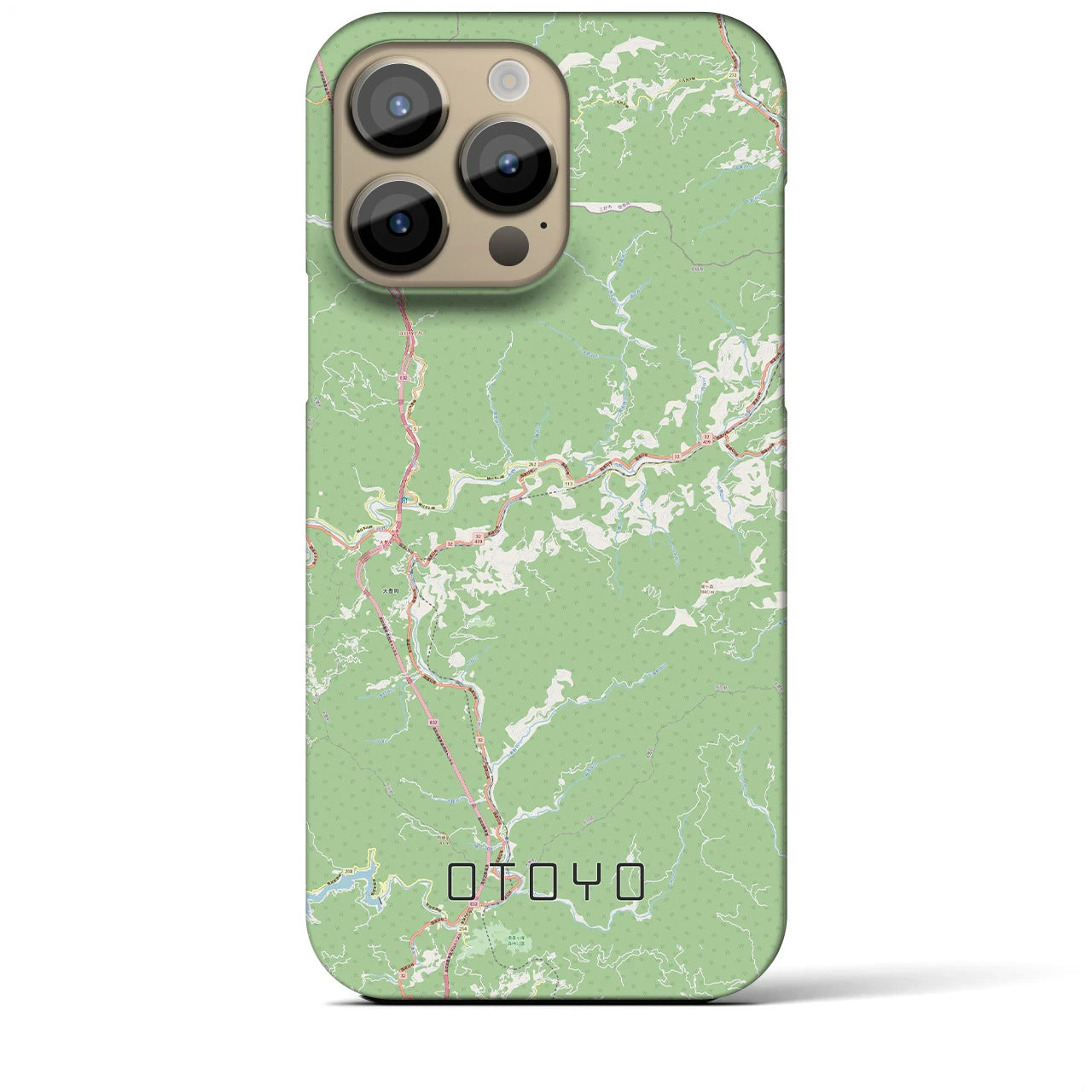【大豊(高知県)】地図柄iPhoneケース(バックカバータイプ)