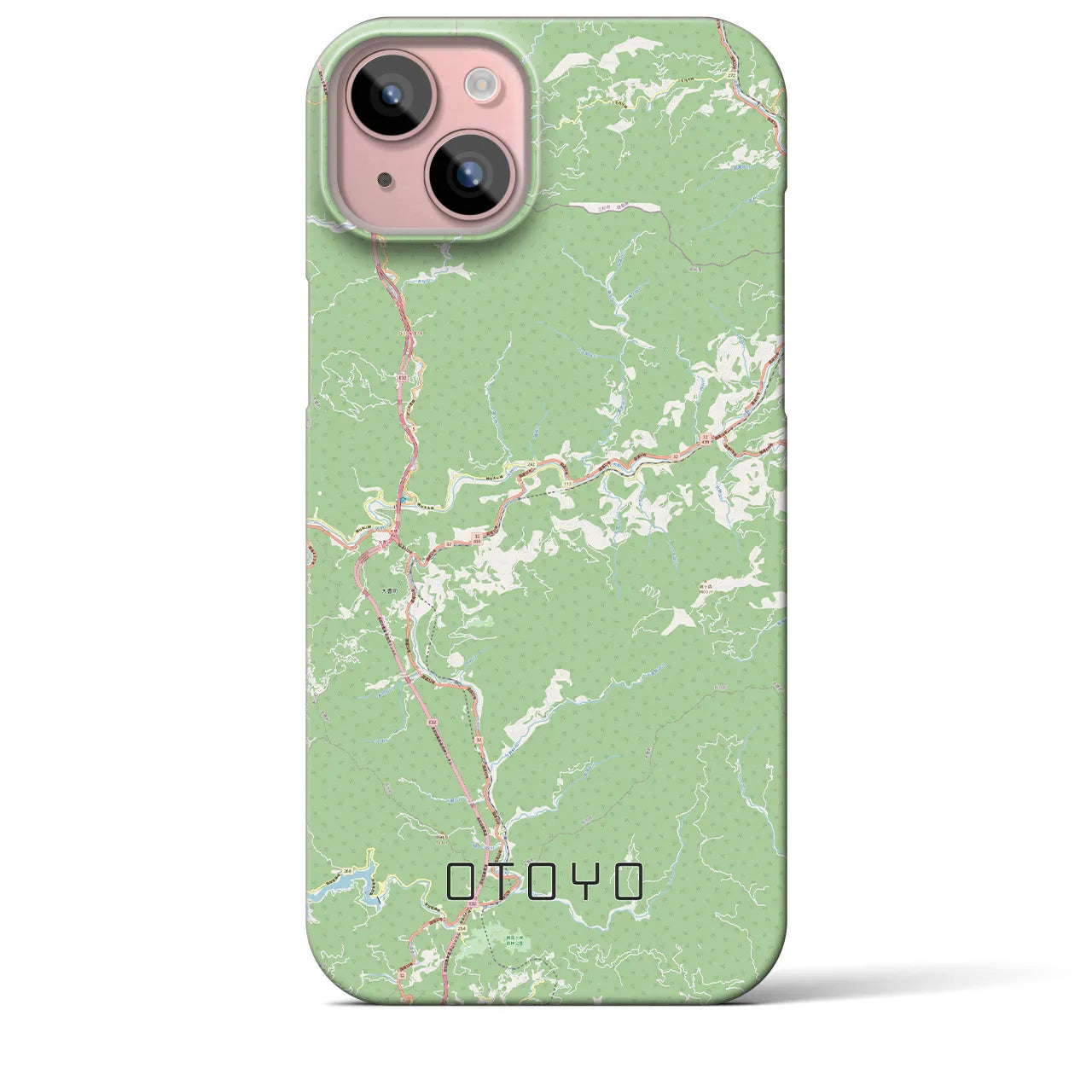 【大豊(高知県)】地図柄iPhoneケース(バックカバータイプ)