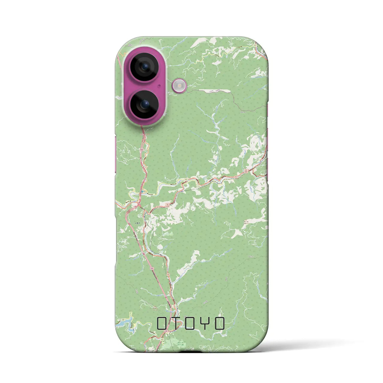 【大豊(高知県)】地図柄iPhoneケース(バックカバータイプ)