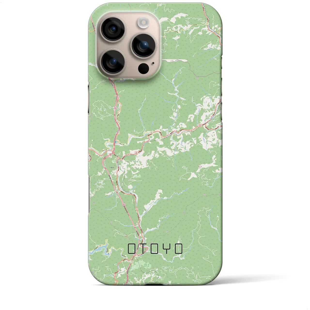 【大豊(高知県)】地図柄iPhoneケース(バックカバータイプ)