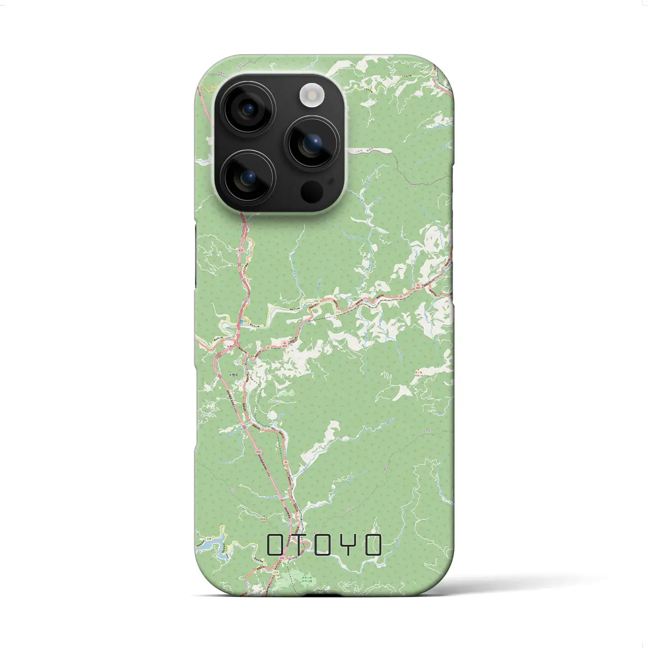 【大豊(高知県)】地図柄iPhoneケース(バックカバータイプ)