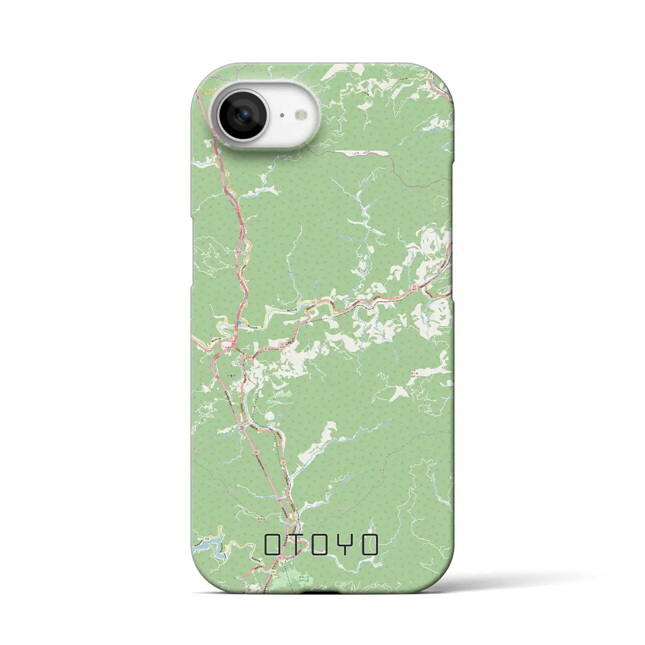 【大豊(高知県)】地図柄iPhoneケース(バックカバータイプ)