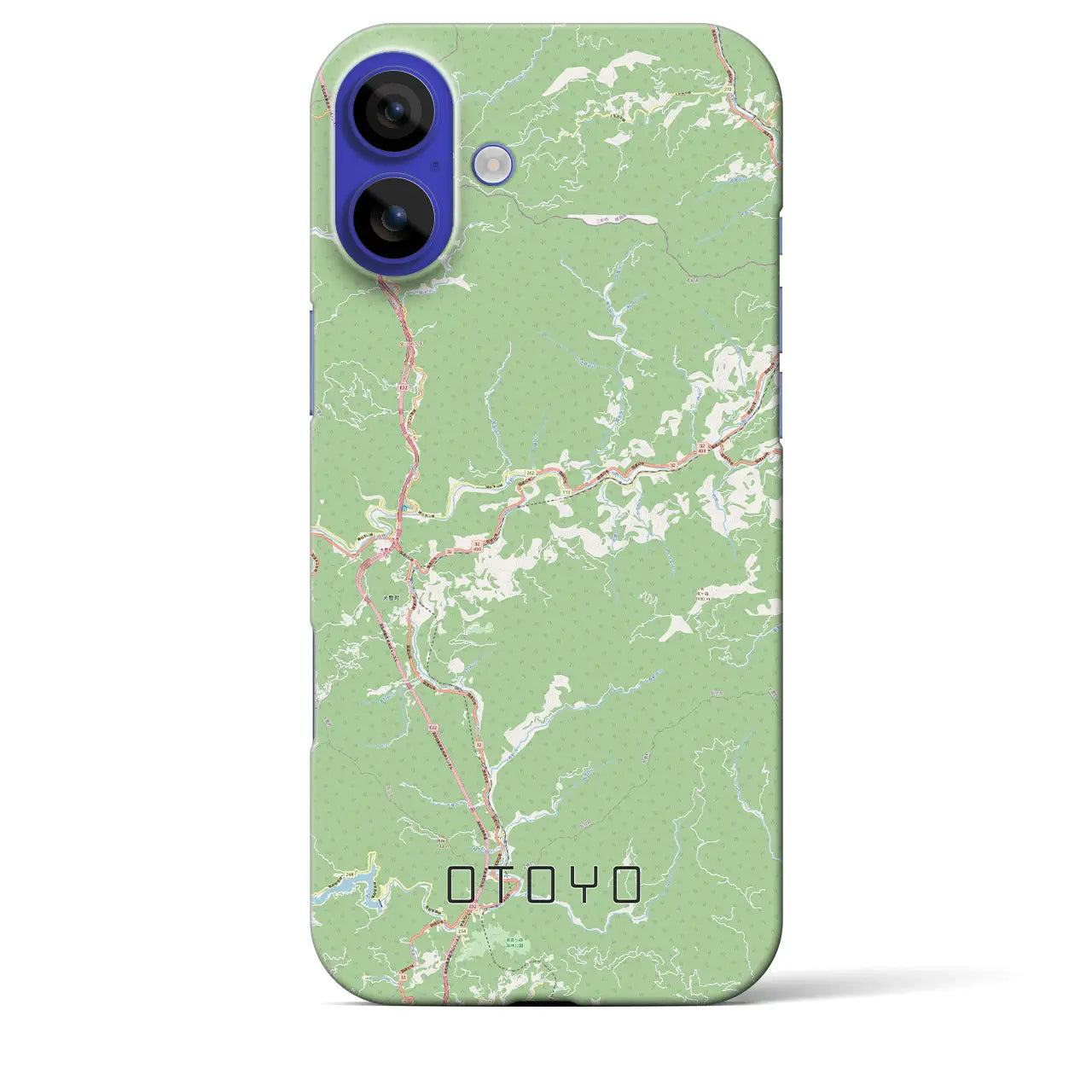 【大豊(高知県)】地図柄iPhoneケース(バックカバータイプ)ナチュラル・iPhone 16 Pro Max 用