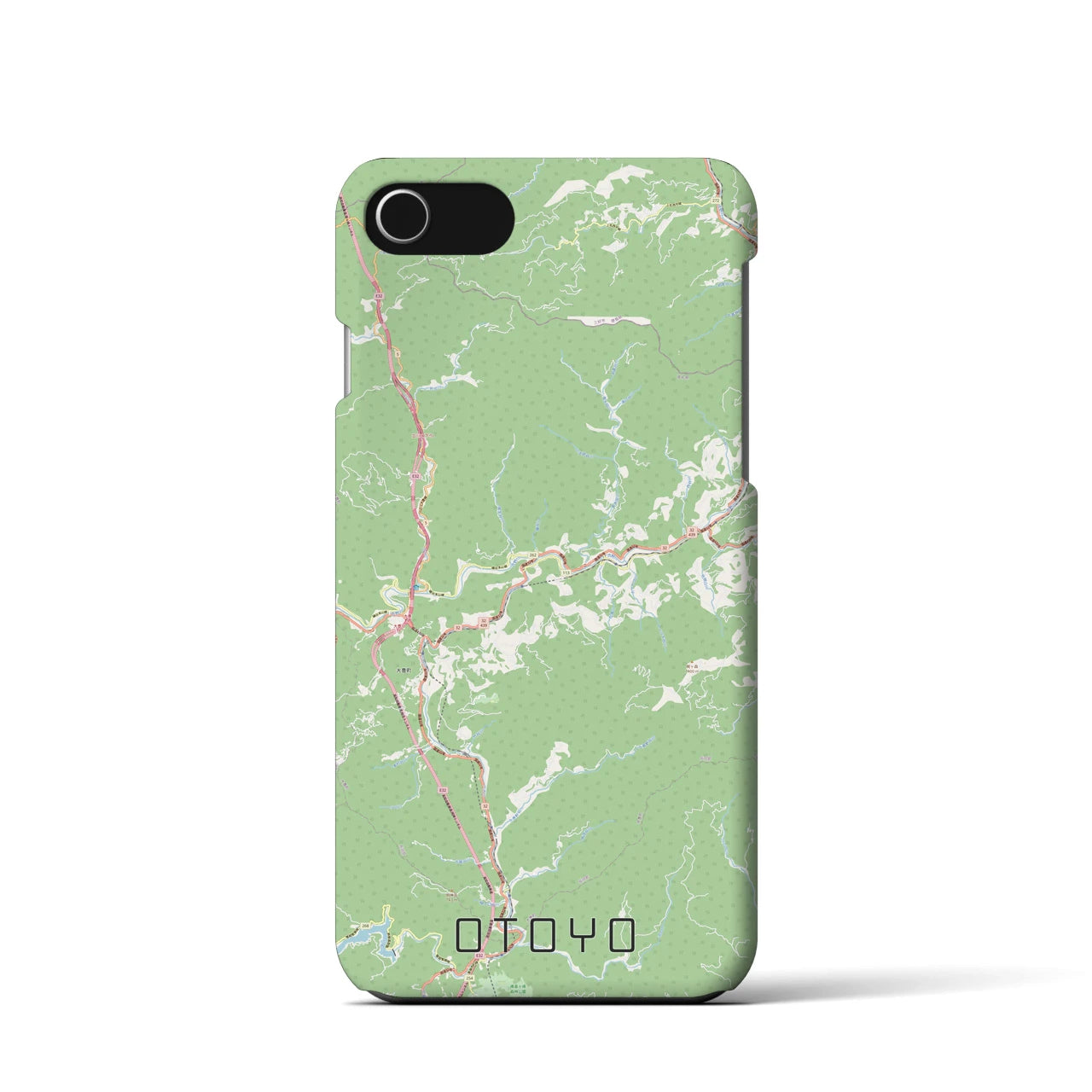 【大豊(高知県)】地図柄iPhoneケース(バックカバータイプ)
