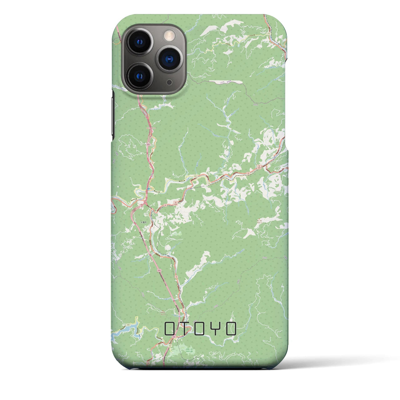 【大豊(高知県)】地図柄iPhoneケース(バックカバータイプ)