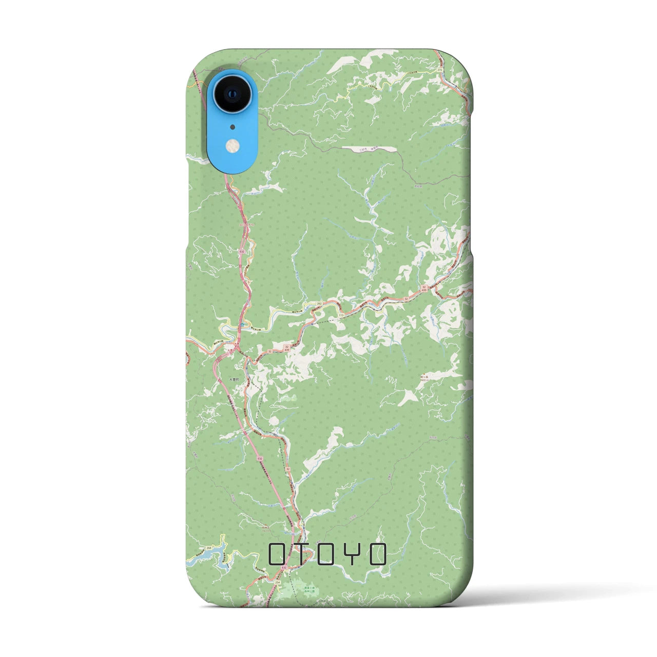 【大豊(高知県)】地図柄iPhoneケース(バックカバータイプ)