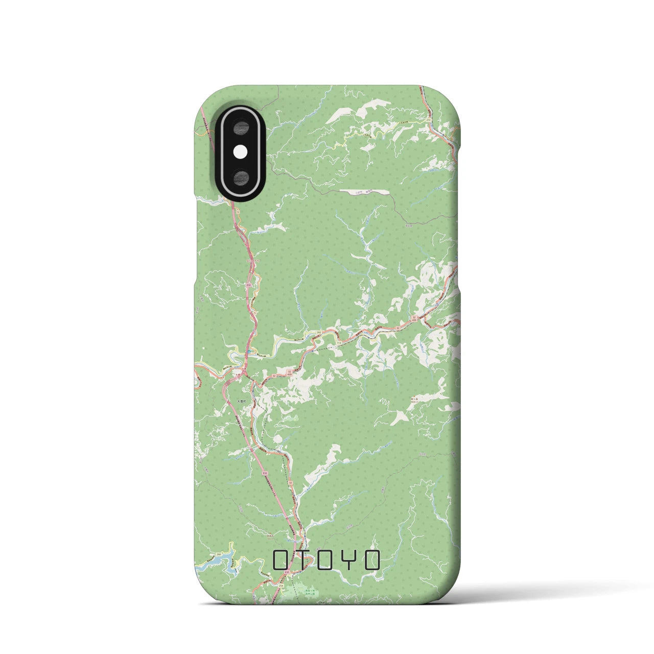 【大豊(高知県)】地図柄iPhoneケース(バックカバータイプ)