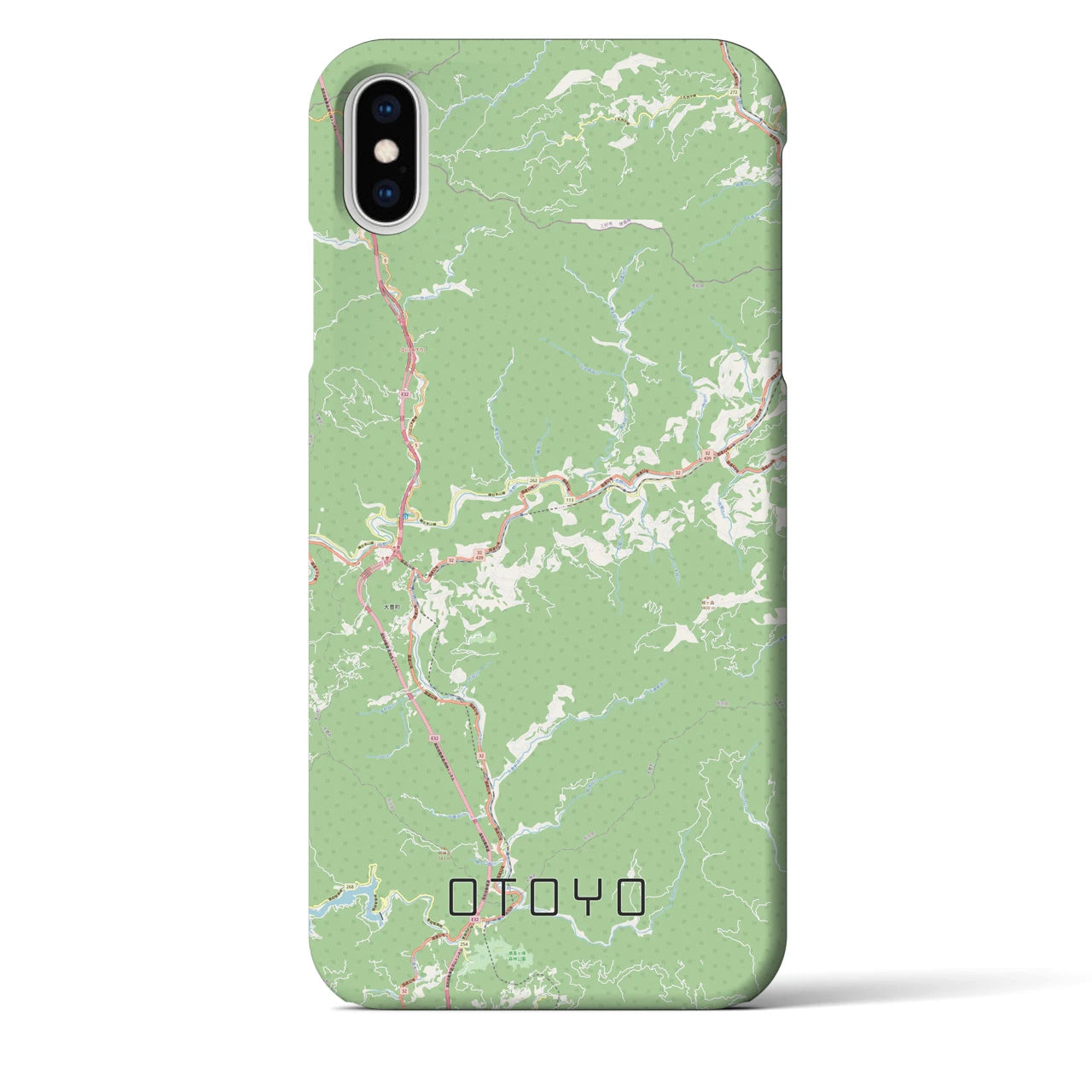 【大豊(高知県)】地図柄iPhoneケース(バックカバータイプ)