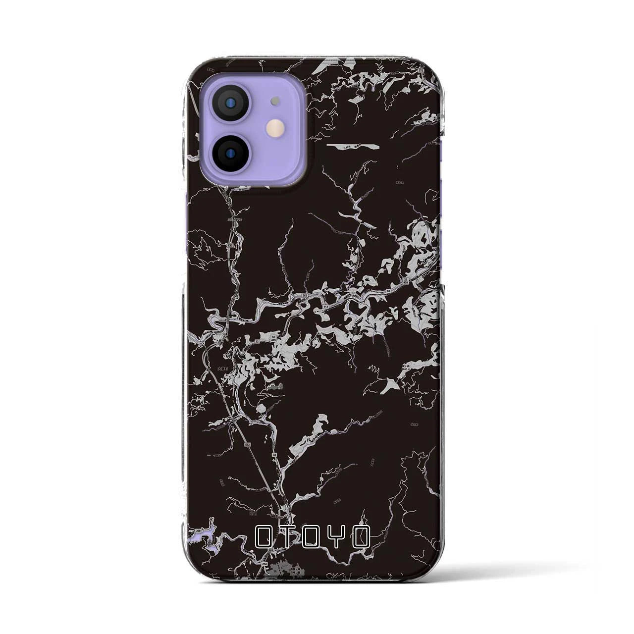 【大豊(高知県)】地図柄iPhoneケース(クリアタイプ)