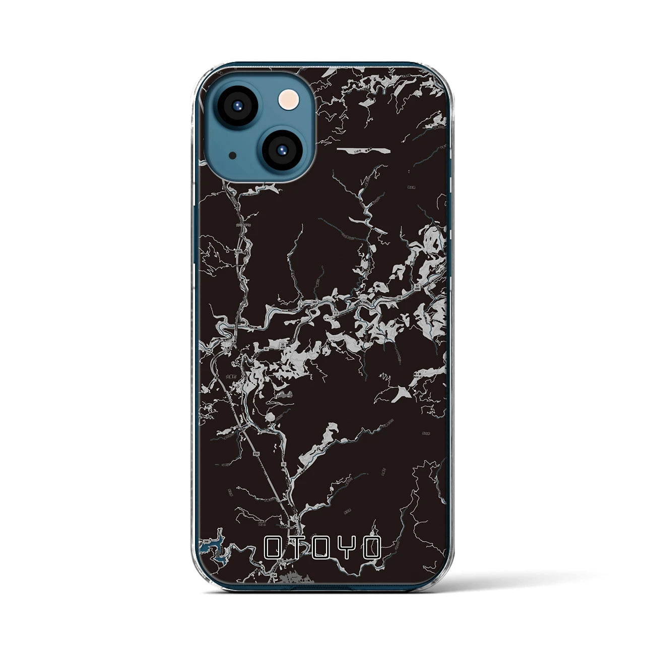 【大豊(高知県)】地図柄iPhoneケース(クリアタイプ)