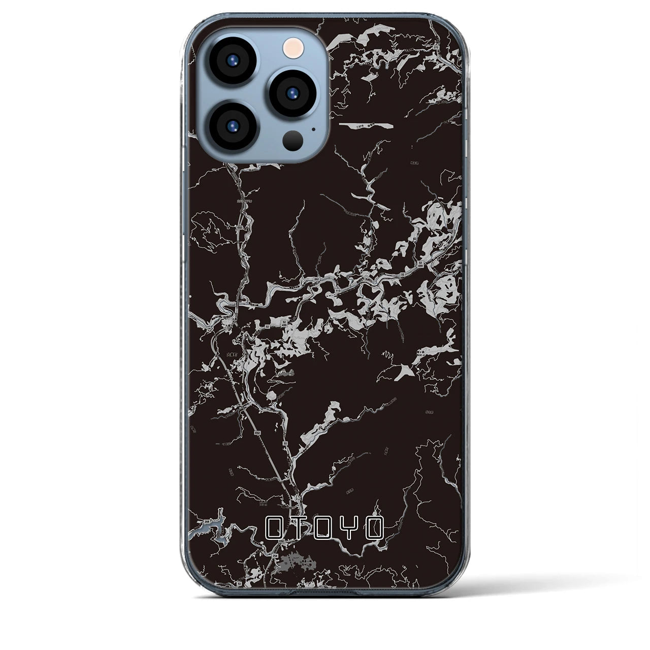 【大豊(高知県)】地図柄iPhoneケース(クリアタイプ)