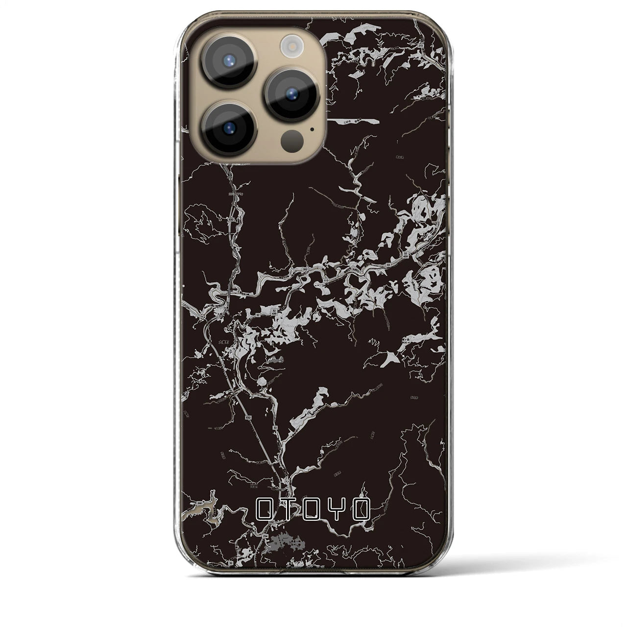 【大豊(高知県)】地図柄iPhoneケース(クリアタイプ)