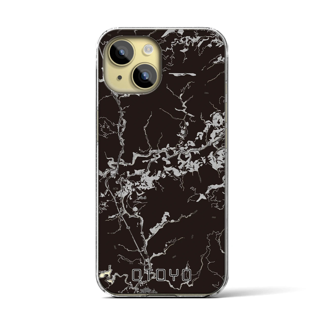 【大豊(高知県)】地図柄iPhoneケース(クリアタイプ)