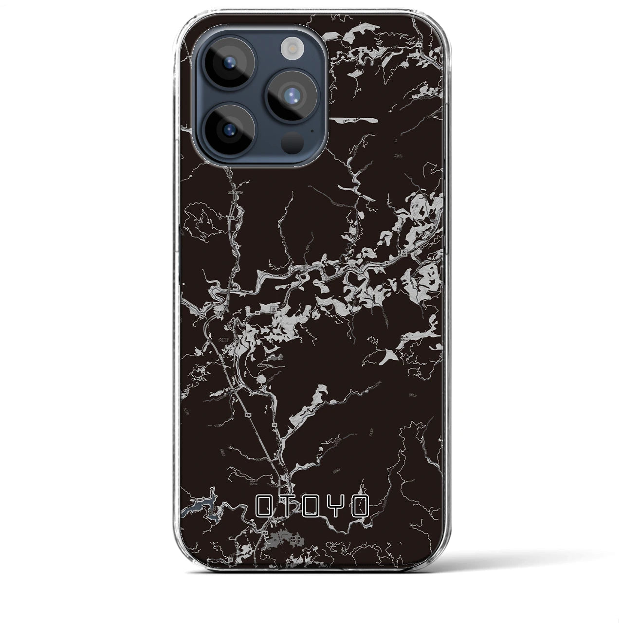 【大豊(高知県)】地図柄iPhoneケース(クリアタイプ)