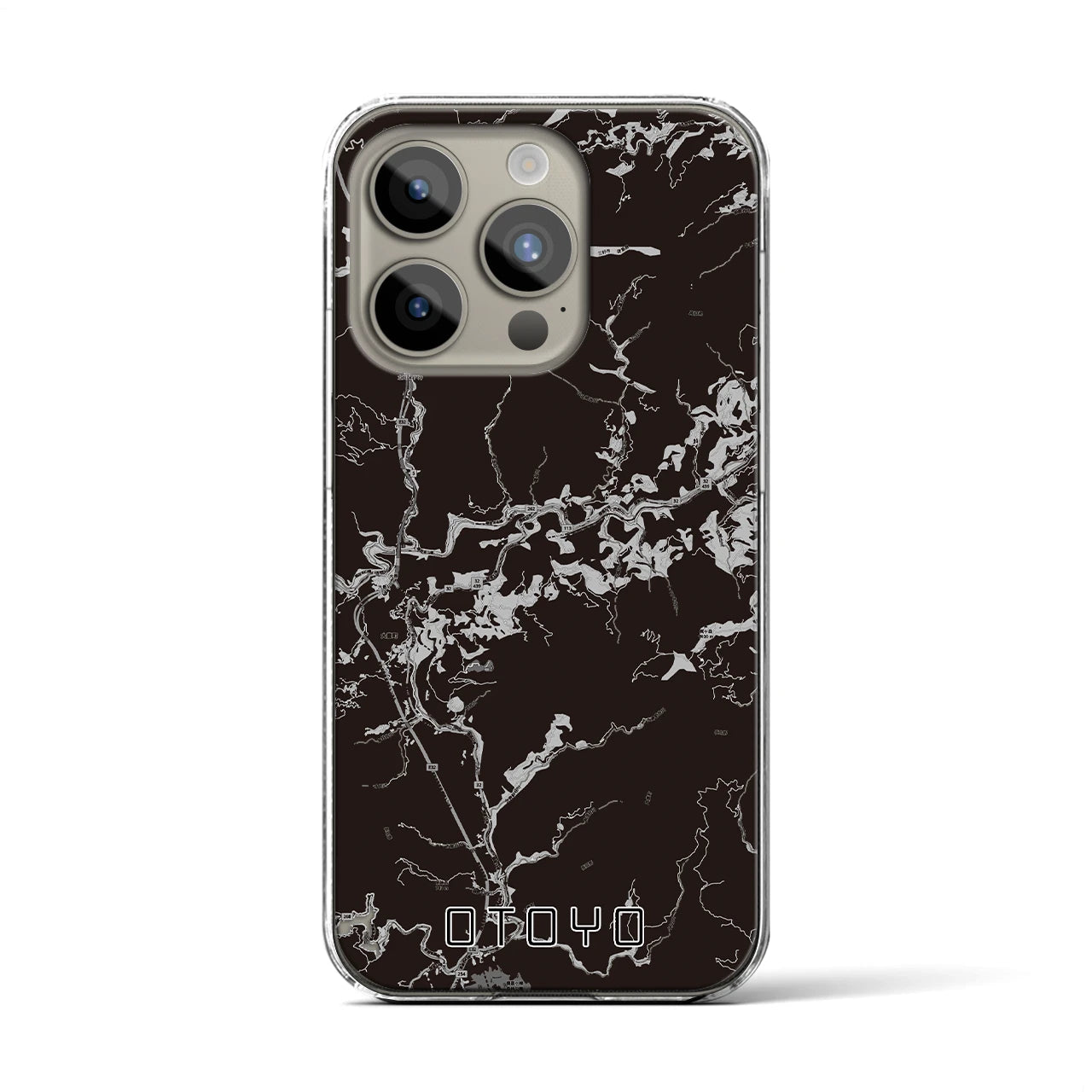 【大豊(高知県)】地図柄iPhoneケース(クリアタイプ)