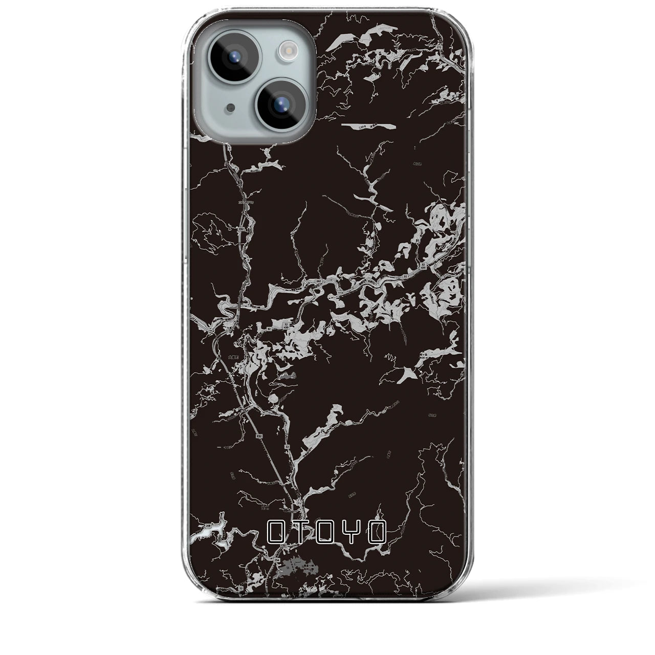 【大豊(高知県)】地図柄iPhoneケース(クリアタイプ)