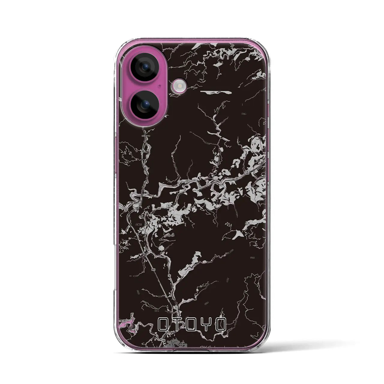 【大豊(高知県)】地図柄iPhoneケース(クリアタイプ)