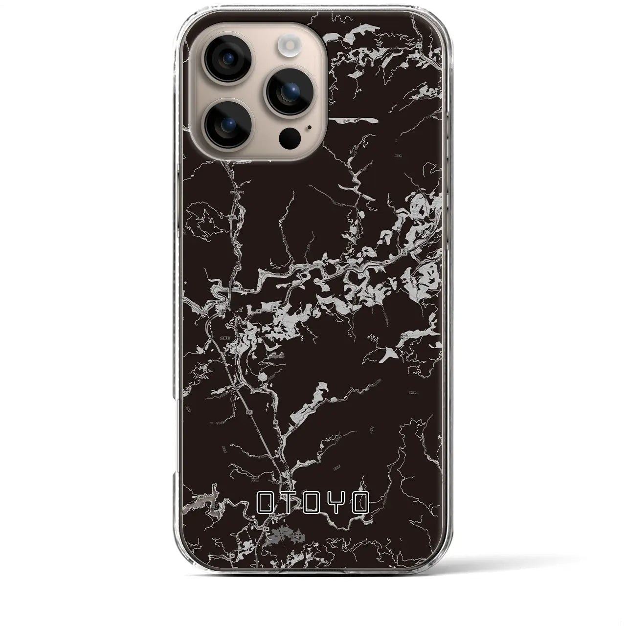 【大豊(高知県)】地図柄iPhoneケース(クリアタイプ)