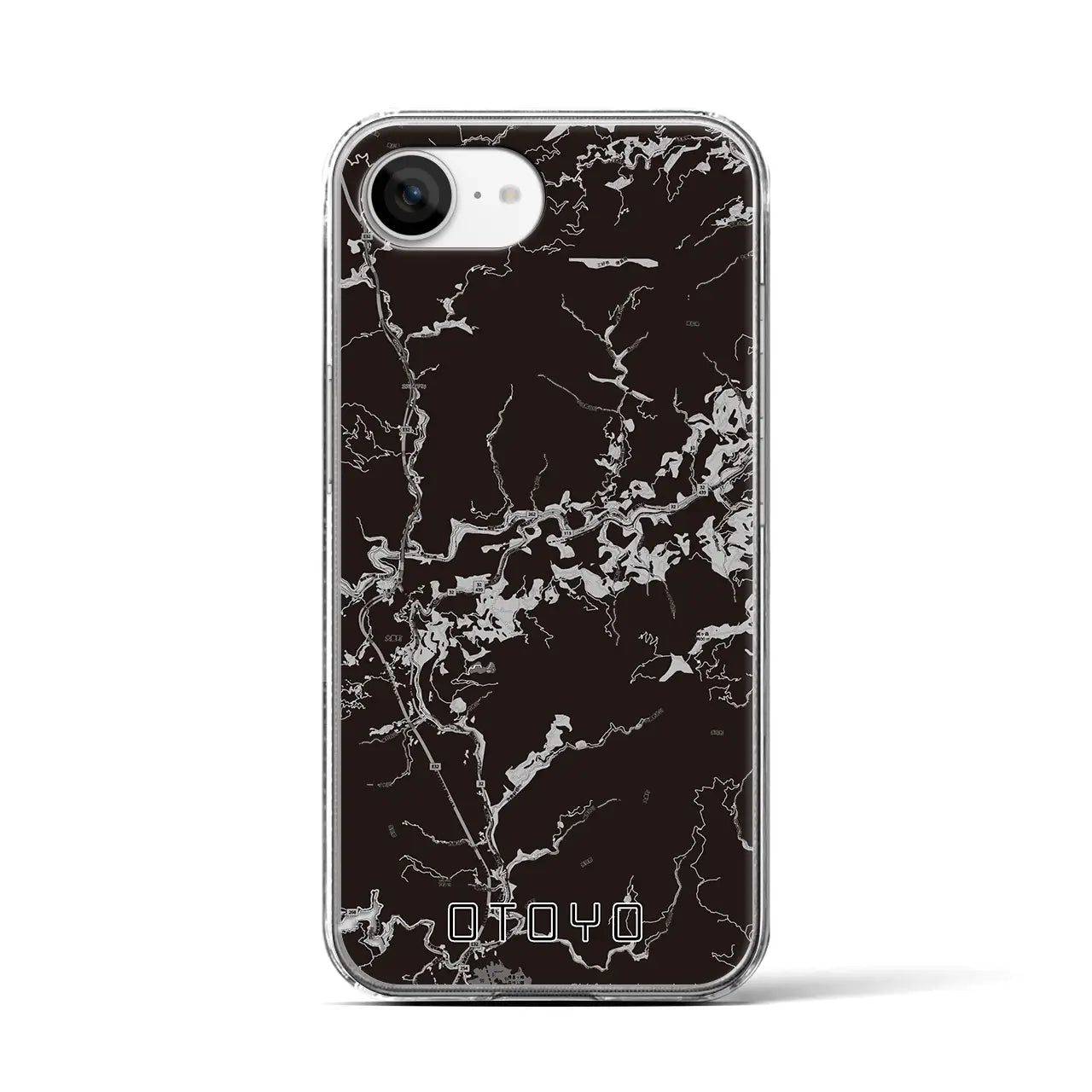 【大豊(高知県)】地図柄iPhoneケース(クリアタイプ)