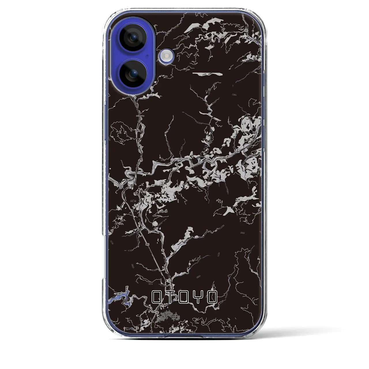 【大豊(高知県)】地図柄iPhoneケース(クリアタイプ)