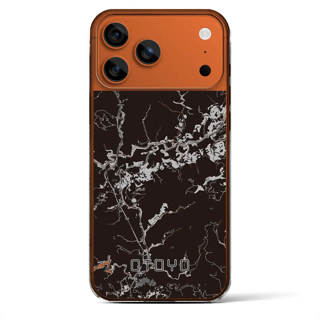 【大豊(高知県)】地図柄iPhoneケース(クリアタイプ)