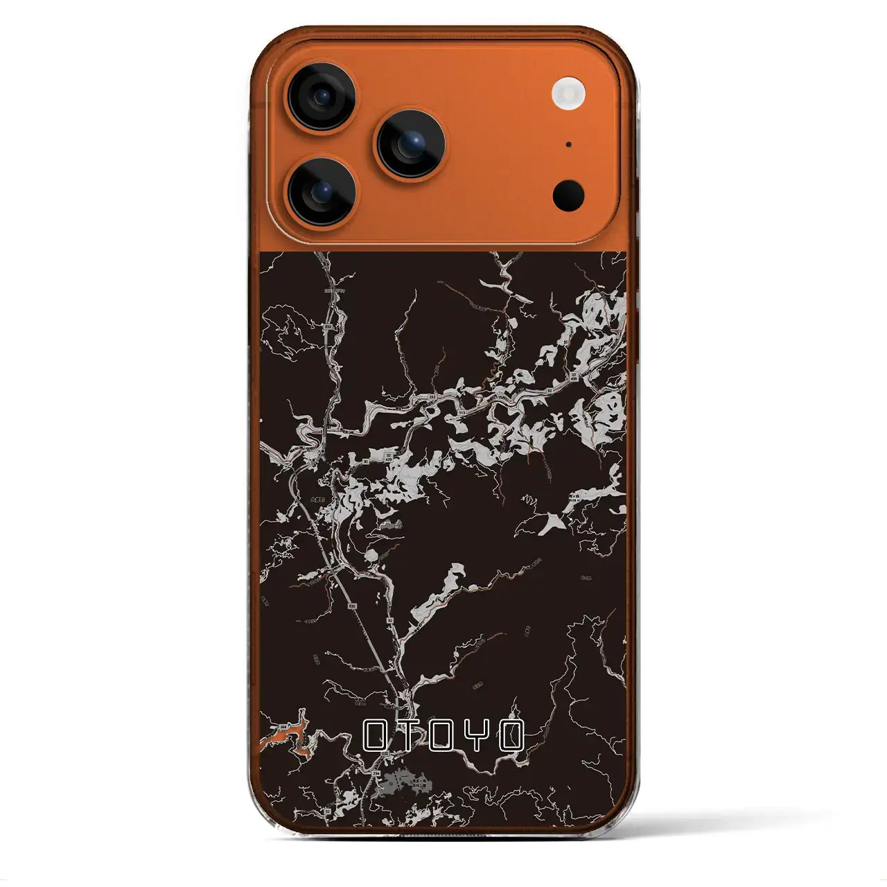 【大豊(高知県)】地図柄iPhoneケース(クリアタイプ)