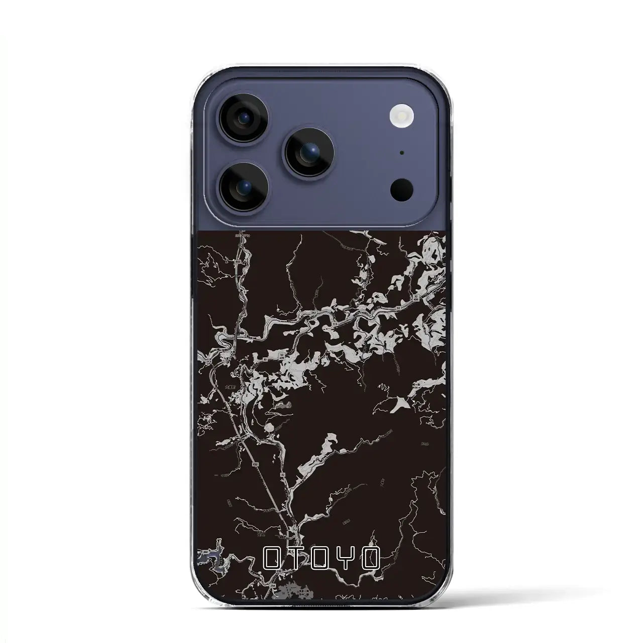 【大豊(高知県)】地図柄iPhoneケース(クリアタイプ)