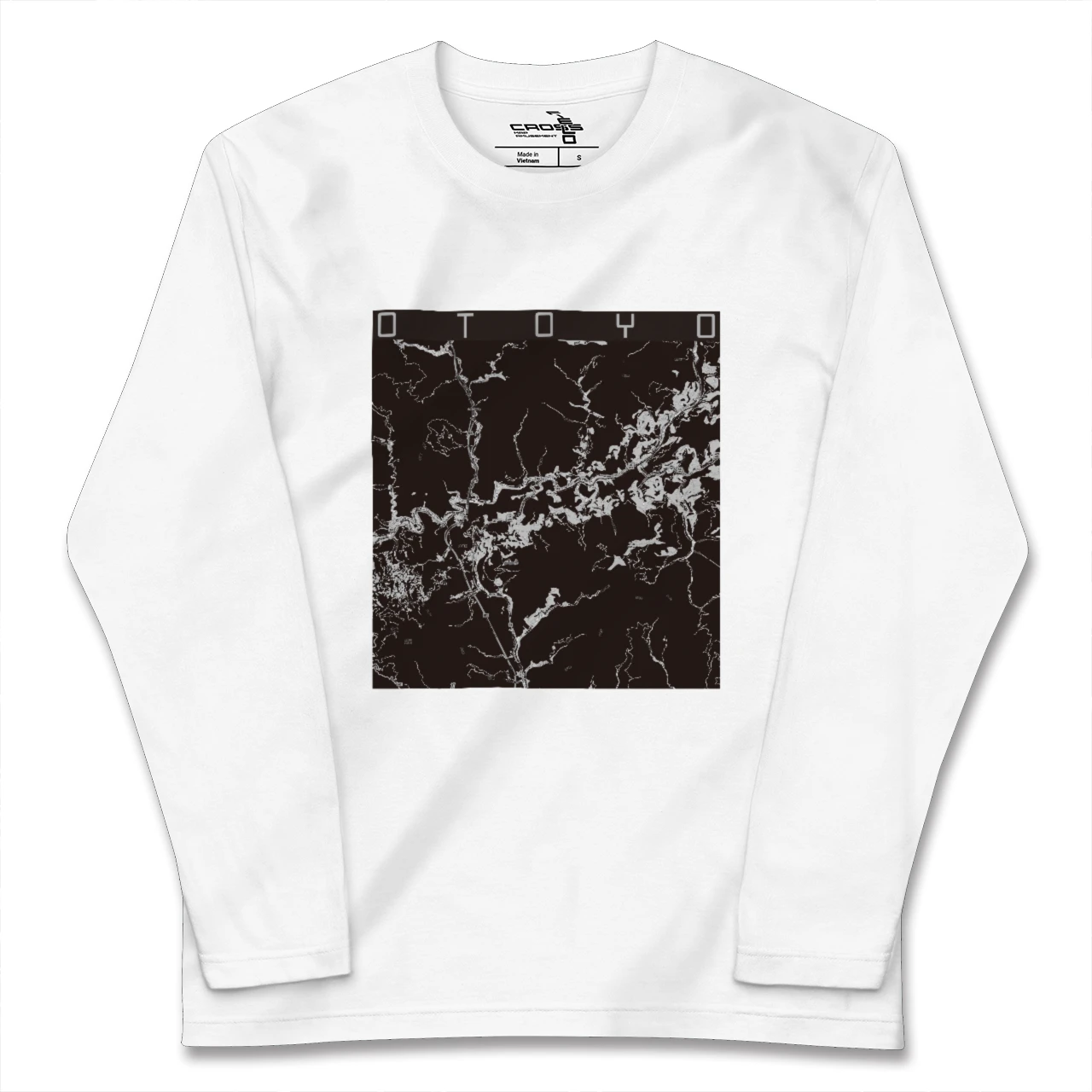 【大豊(高知県)】地図柄ロングスリーブTシャツ