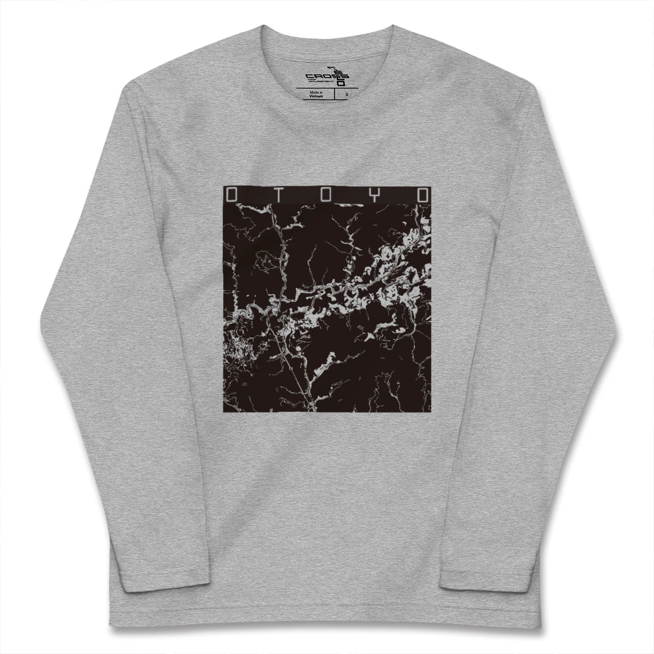 【大豊(高知県)】地図柄ロングスリーブTシャツ