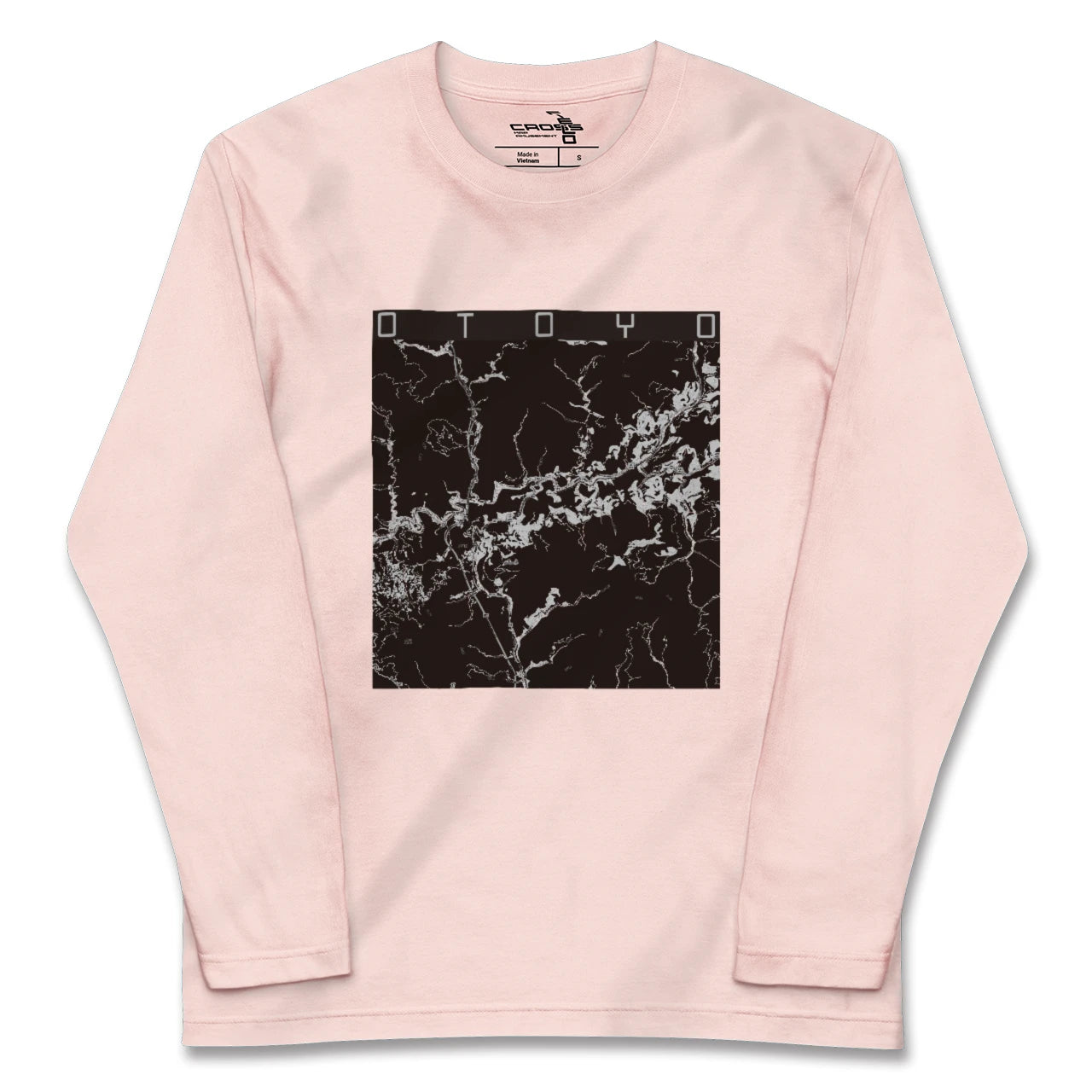 【大豊(高知県)】地図柄ロングスリーブTシャツ