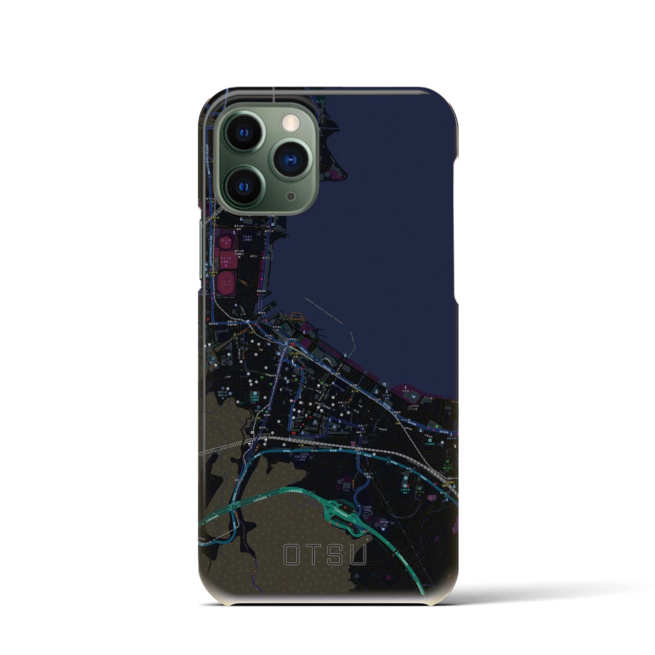 【大津(滋賀県)】地図柄iPhoneケース(バックカバータイプ)