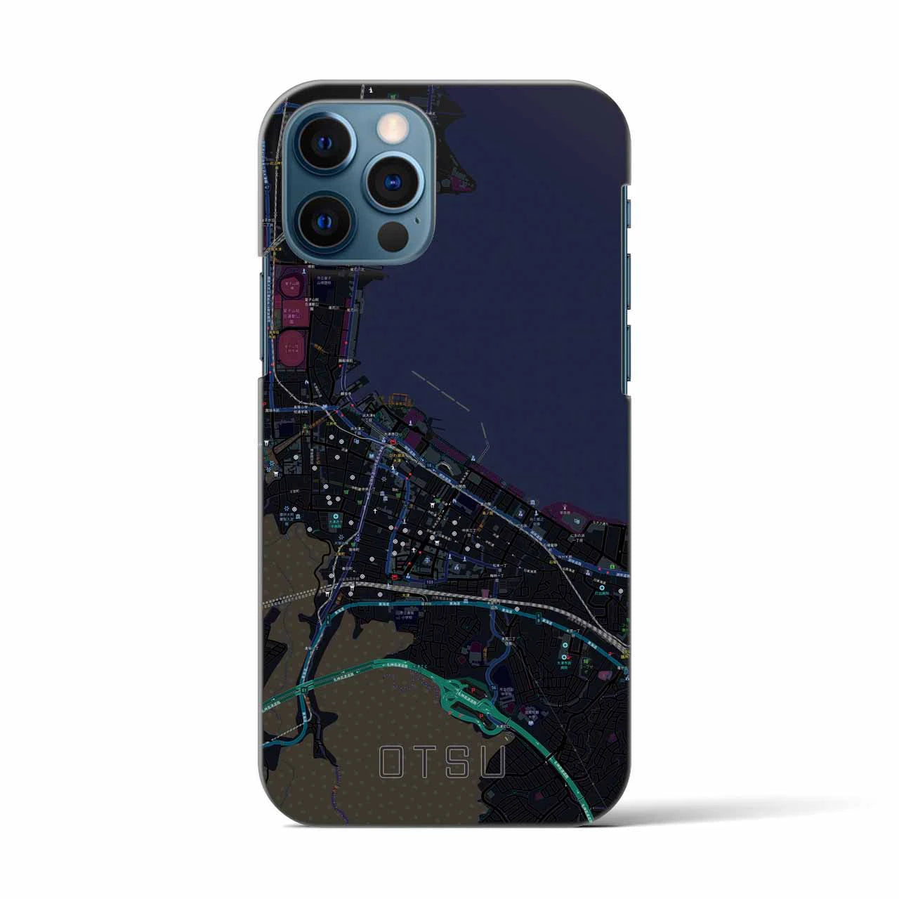 【大津(滋賀県)】地図柄iPhoneケース(バックカバータイプ)