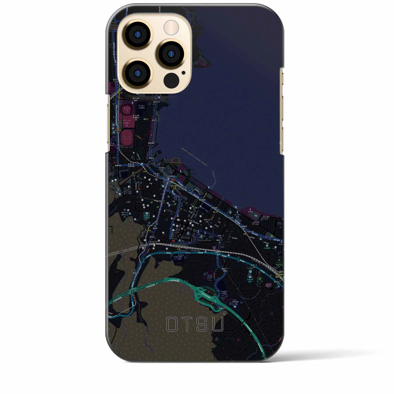 【大津(滋賀県)】地図柄iPhoneケース(バックカバータイプ)